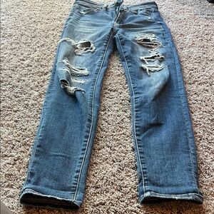 Stylish Blue Distressed Jeans